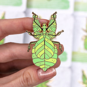 Leaf Insect Enamel Pin