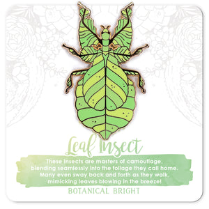Leaf Insect Enamel Pin