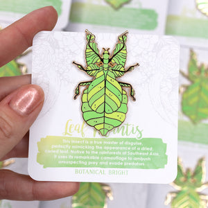 Leaf Mantis Enamel Pin