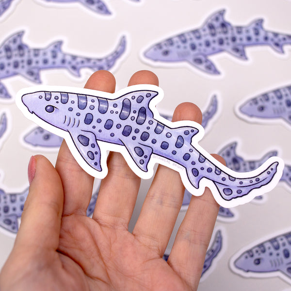 Leopard Shark Waterproof Vinyl Sticker