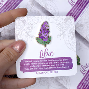 Lilac Enamel Pin