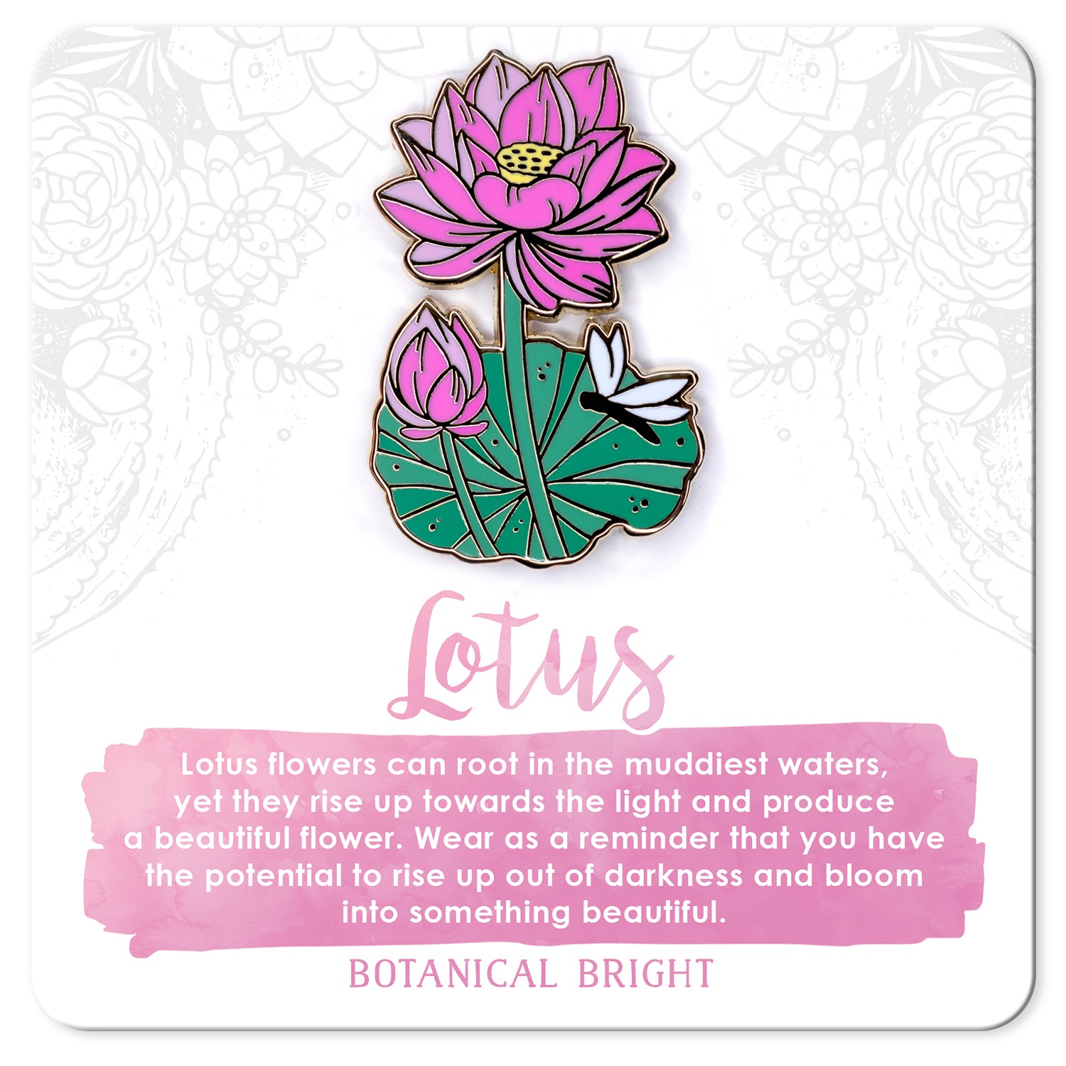 Lotus Enamel Pin – Botanical Bright