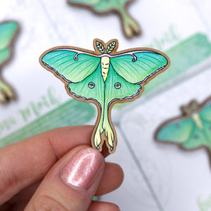 Luna Moth Wood Pin