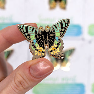 Madagascan Sunset Moth Enamel Pin