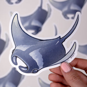 Manta Ray Waterproof Vinyl Sticker