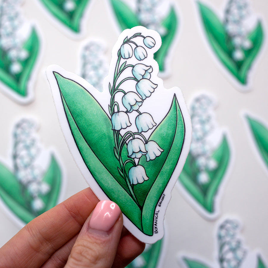 Lily of the Valley Waterproof Vinyl Sticker
