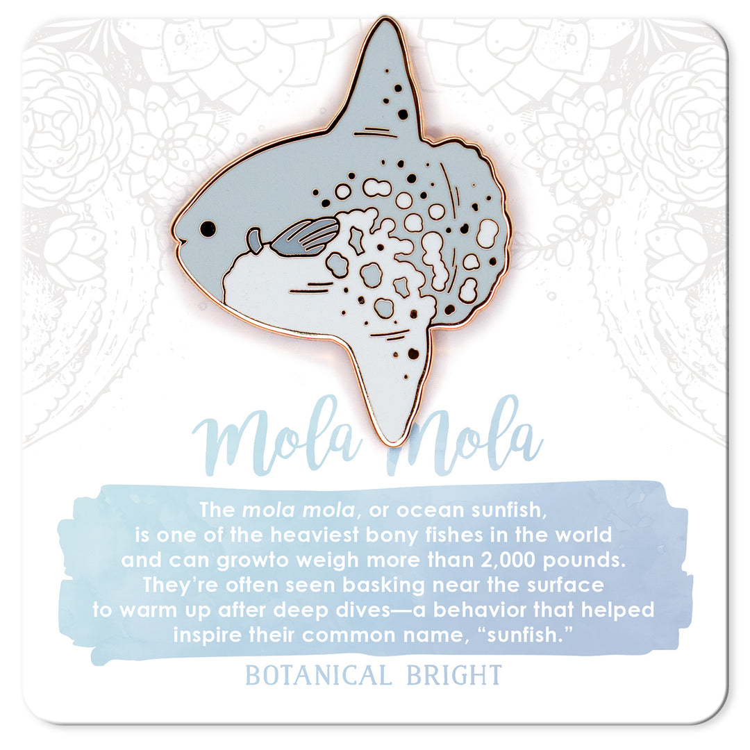 Sunfish Rudder Pin Mola Mola Sunfish Enamel Pin – Botanical Bright