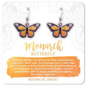 Monarch Butterfly Charm Earrings
