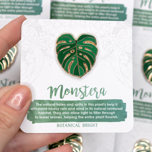 Monstera Enamel Pin