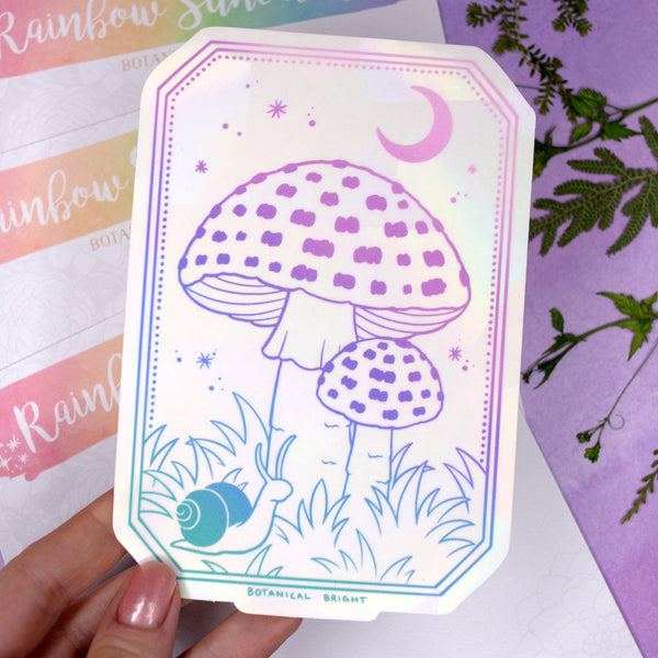 Mushroom Sun Catcher Rainbow Maker Window Sticker