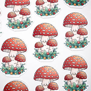 Amanita Mushroom Waterproof Vinyl Sticker