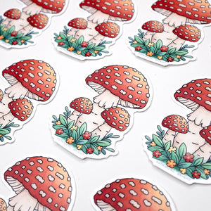 Amanita Mushroom Waterproof Vinyl Sticker