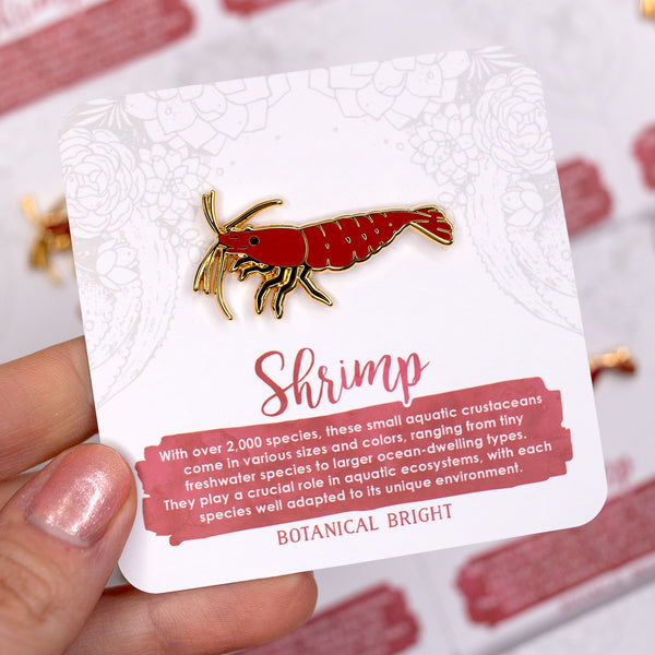 Shrimp Enamel Pin