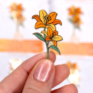 Orange Lily Pin
