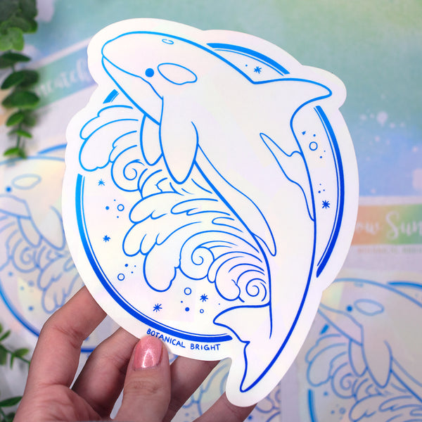 Orca Whale Sun Catcher Rainbow Maker Window Sticker