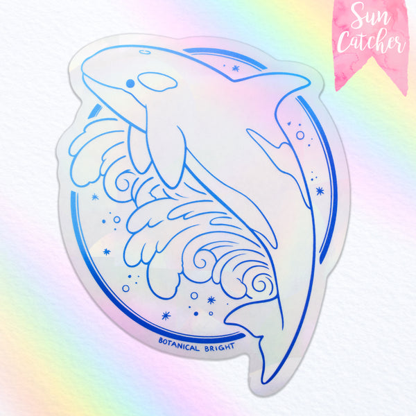 Orca Whale Sun Catcher Rainbow Maker Window Sticker