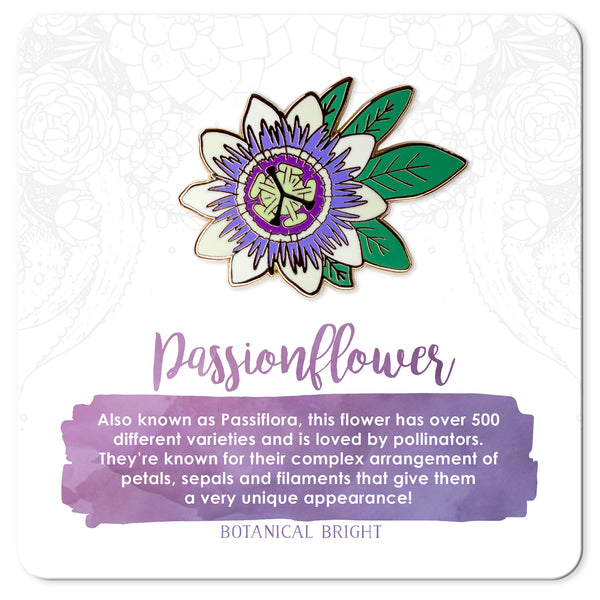 Passionflower Enamel Pin