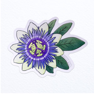 Passionflower Waterproof Vinyl Sticker