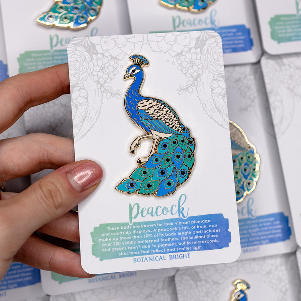 Peacock Deluxe Size Enamel Pin