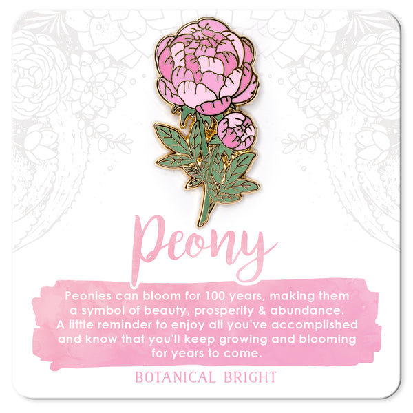 Peony Enamel Pin
