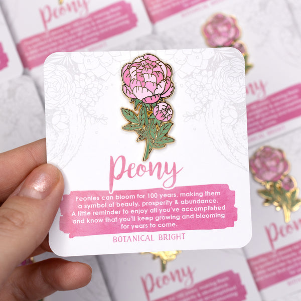 Peony Enamel Pin