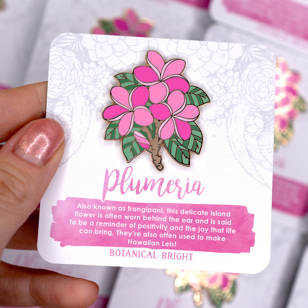 Plumeria Enamel Pin