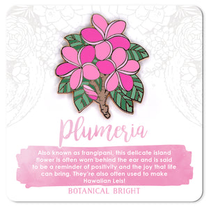 Plumeria Enamel Pin