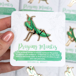 Praying Mantis Enamel Pin