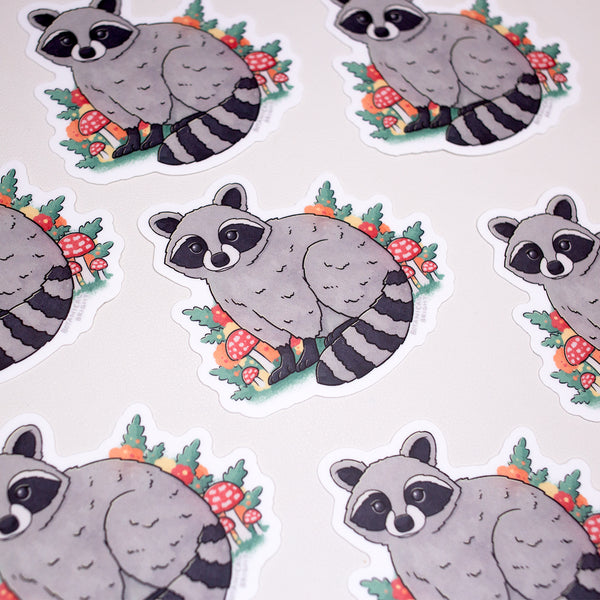 Raccoon Waterproof Vinyl Sticker