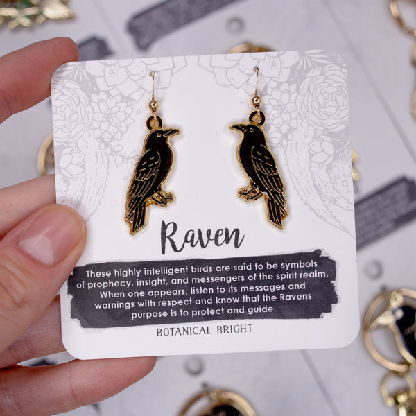 Raven Charm Earrings
