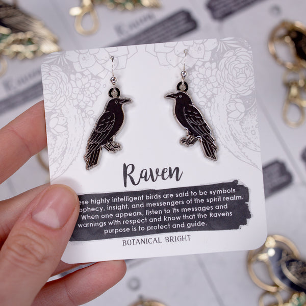 Raven Charm Earrings