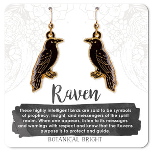 Raven Charm Earrings