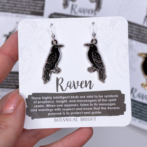 Raven Charm Earrings