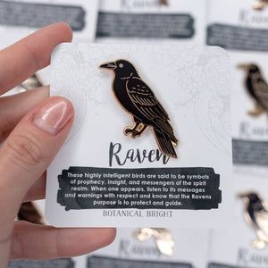 Raven Enamel Pin