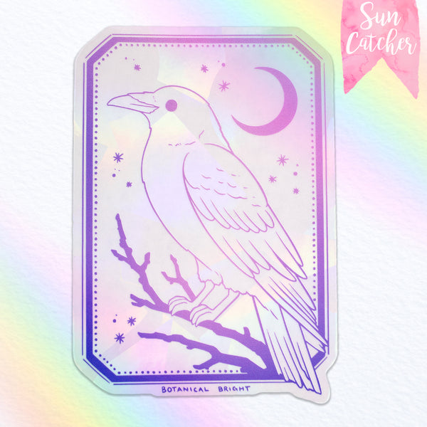 Raven Sun Catcher Rainbow Maker Window Sticker