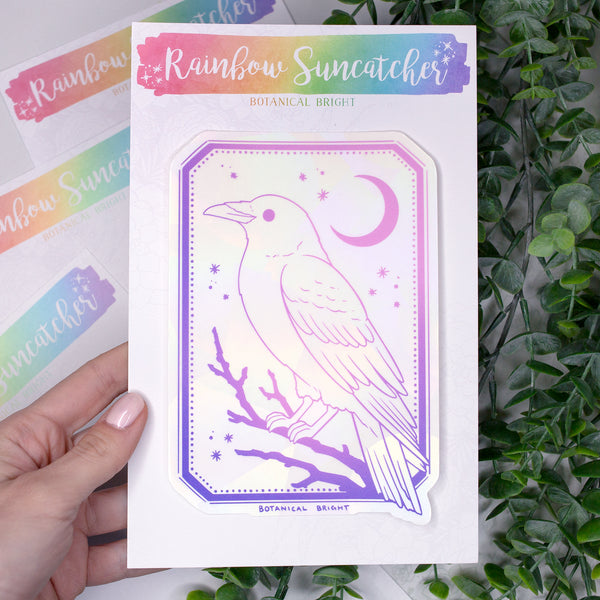 Raven Sun Catcher Rainbow Maker Window Sticker