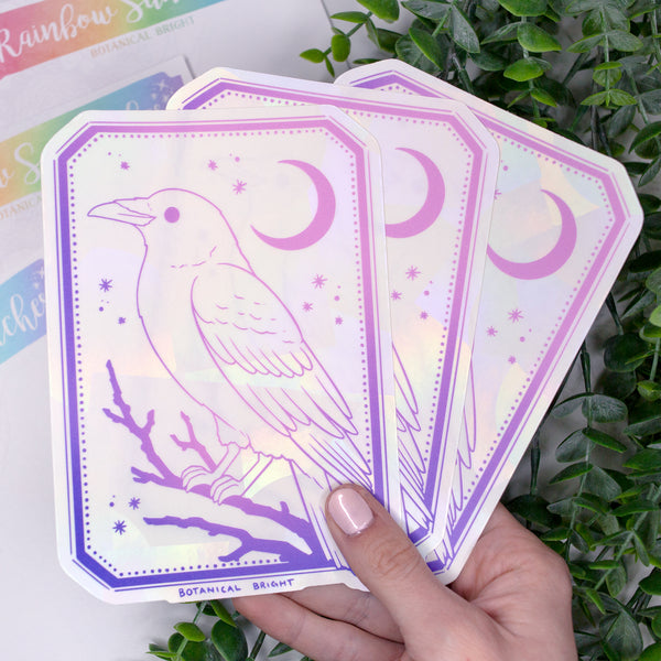 Raven Sun Catcher Rainbow Maker Window Sticker