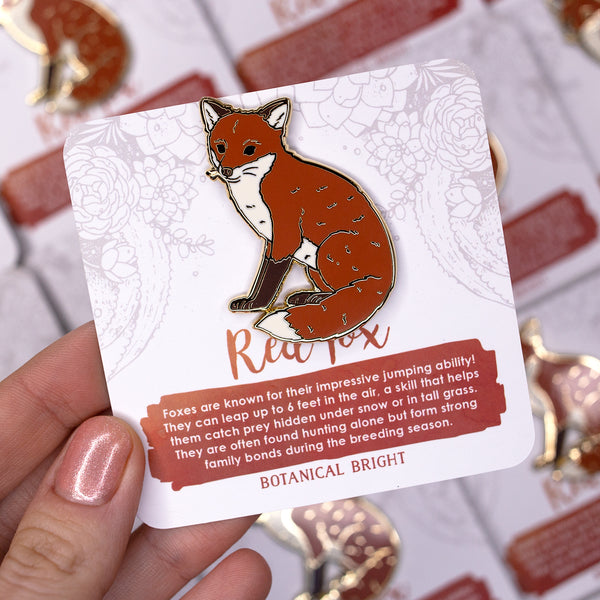 Red Fox Enamel Pin