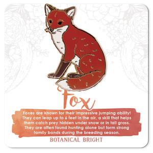 Red Fox Enamel Pin