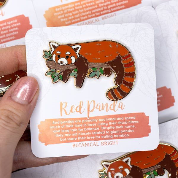 Red Panda Enamel Pin