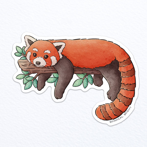 Red Panda Waterproof Vinyl Sticker