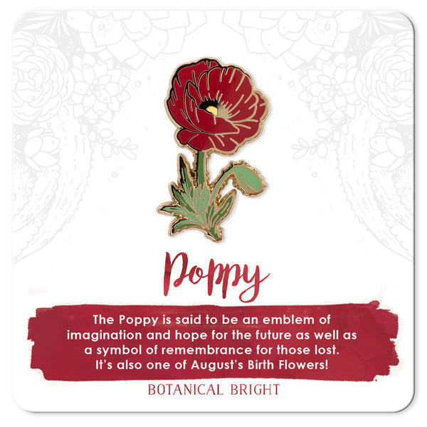 Red Poppy Enamel Pin