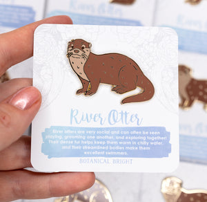 River Otter Enamel Pin
