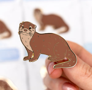 River Otter Enamel Pin
