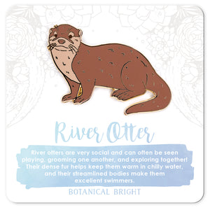 River Otter Enamel Pin