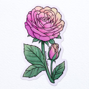 Rose Waterproof Vinyl Sticker
