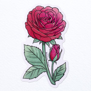Rose Waterproof Vinyl Sticker