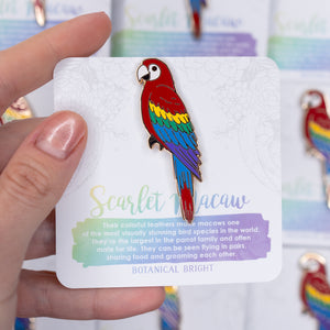 Scarlet Macaw Enamel Pin