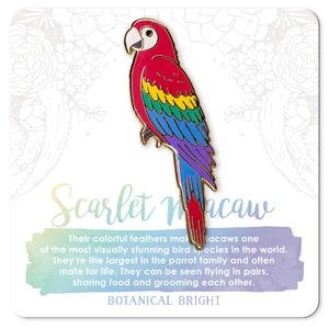 Scarlet Macaw Enamel Pin