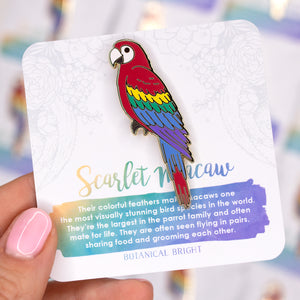 Scarlet Macaw Enamel Pin